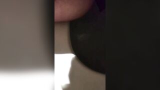 Slutty lady pooping in the public