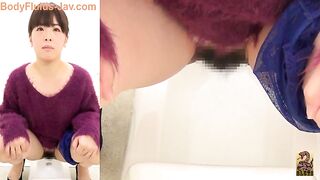 Mature Japanese lady poops