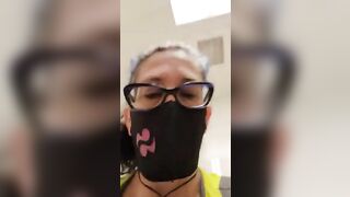 Mature lady with pierced pussy pooping in toilet