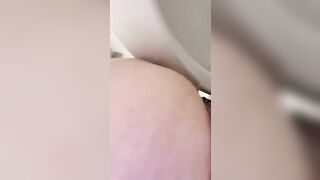 Mature lady with pierced pussy pooping in toilet