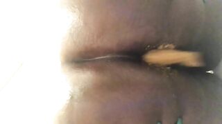 Piss and poop from black ass