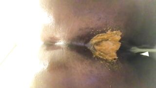 Piss and poop from black ass