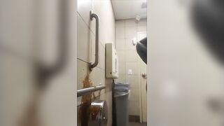 Public bathroom diarrhea splash
