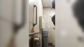 Public bathroom diarrhea splash