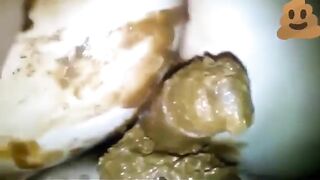 Fat cock makes her asshole poop