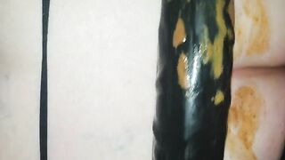 Dirty bitch loves scat fuck