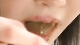 Sensual scat eating hot bitch