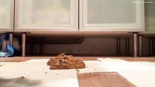 Dirty Lady pooping on the floor