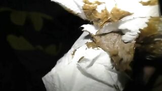 Chubby wife with chubby ass poops