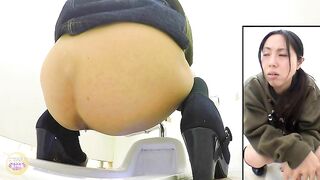 Constipated poop from sexy thick hairy pussy lady