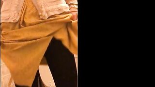 Beautiful girlfriend spread ass cheeks for pooping