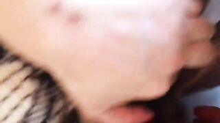 Hairy lady shitting while ass fucked