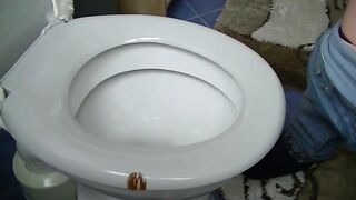 Messy shit in the toilet