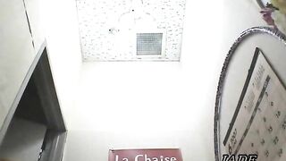 Amateur Asian lady poops in extreme closeup