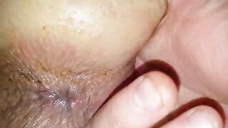 Deep pussy fingered closeup
