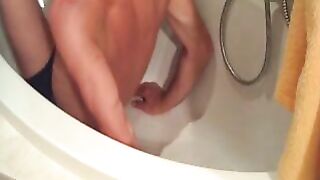 Hairy dude enjoying fresh poop