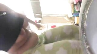 Busty hot wife showing her booty