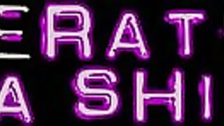 Brunette naughty teen girl dropping bomb on the floor