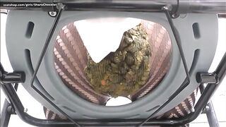 Big lovely ass babe in pantyhose teasing and pooping