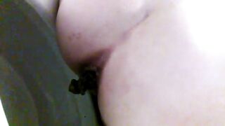 Pooping hard at work