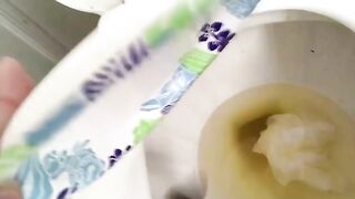 Chubby girl with chubby ass poops