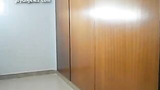 Trapped Japanese office babe pooping