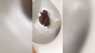 Sweet closeup view of a huge poop