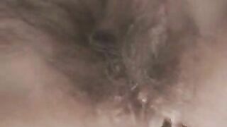 Amateur nanny with thick hairy pussy pooping