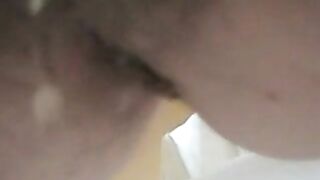 Amateur nanny with thick hairy pussy pooping