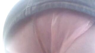 Pooping her sexy plastic panties