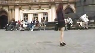 Panty pooping in the public place