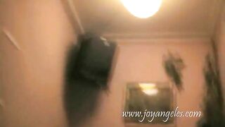 Sexy blonde slut long train poop