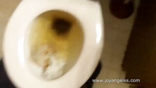 Soft poop from attractive brunette babe