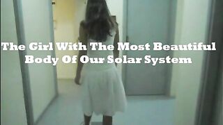 Very beautiful girl poops in her bedroom