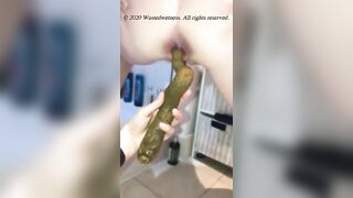 Wife's huge cucumber turd