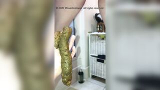 Wife's huge cucumber turd