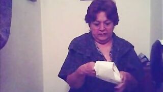 Real old lady pooping