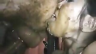 Kinky babe licking dirty shitty ass