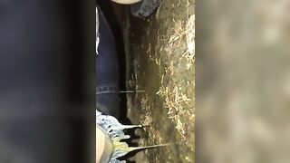 Sticky shit in the woods