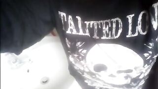 Chubby busty and her tasty poop