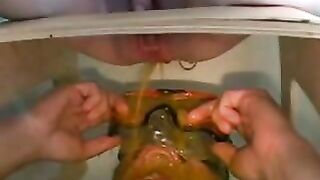Piss and dirty shit on the slave