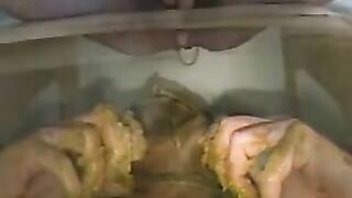 Piss and dirty shit on the slave