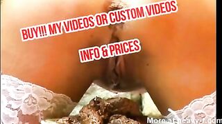 MILF in stockings poop huge load in doggystyle