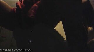 Amateur girl in sexy red rope pooping