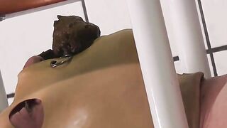 Chubby dude is ready for fresh turd