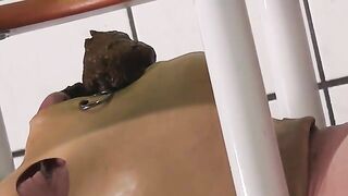 Big booty lady pooping for horny slave