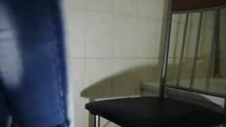 Beautiful chick poops heavily for her young slave