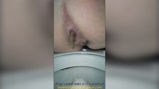 Dropping thick load in the toilet