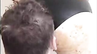 Blonde and brunette scat girls in dirty threesome