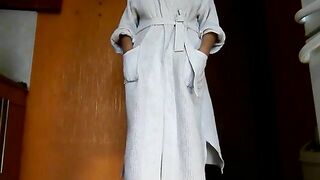 Lovely big boobs milf smoking and pooping